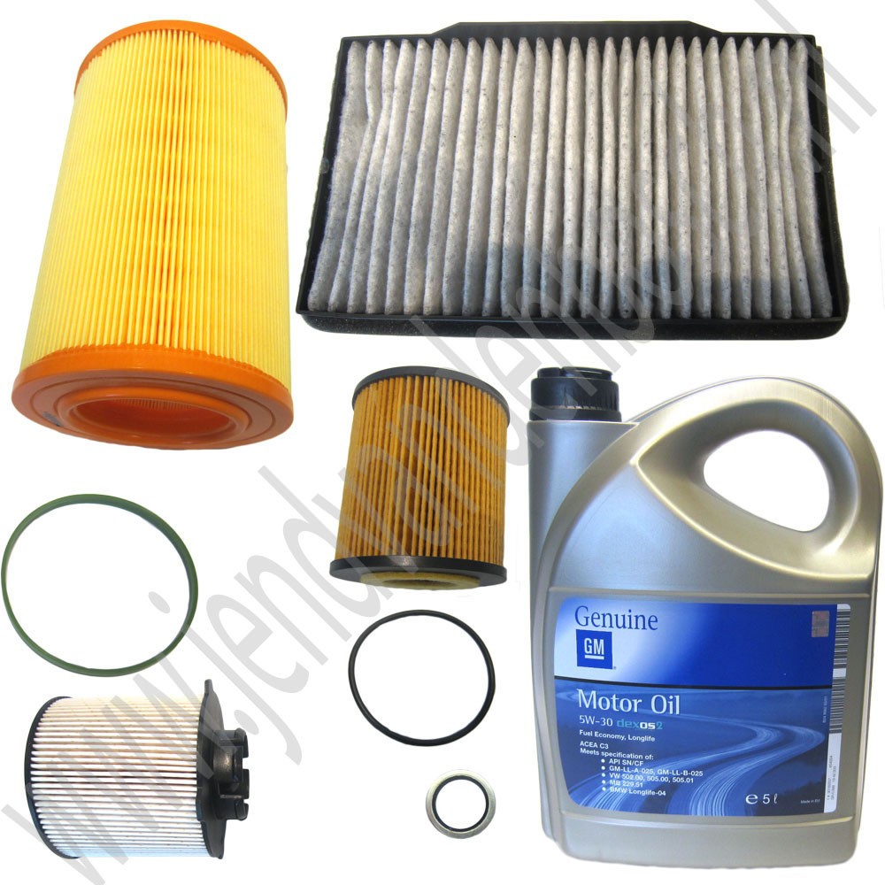 Onderhoudsset Grote Beurt Saab 9-5 Z19DTH 2006-2010, ond.nr. 12758727, 12762671, 5465653, 93183412, 93165212, 32019632