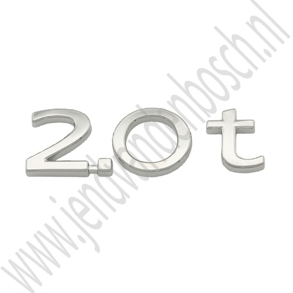 Embleem 2.0T Kofferklep Origineel Saab 9-3v2 Cabrio 2004-2010, ond.nr. 12831840