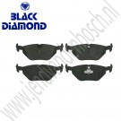 Achterremblokkenset, Black Diamond, Saab 9-5, bouwjaar: 1999 t/m 2010 ond. nr. 5058110, 93194192, 32019594