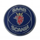 Embleem motorkap Saab Scania, Met bevestigins busjes, Metaal OE-Kwaliteit, Saab 900 Classic, 900NG, 9000, 9-3v1, ond. nr. 6911895, 4522884