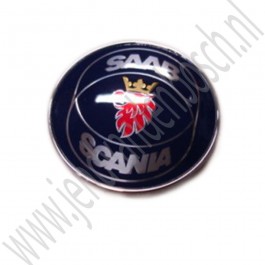 Achterklepembleem, Saab Scania, origineel, Saab 9-5 Estate, bouwjaar: 1998 tm 2001, ond. nr. 4911574