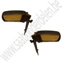 Spiegel handbediend Compleet Links Gebruikt Saab 99, 90, 900 Classic, ond.nr 9833104, 9833161