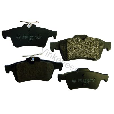 Remblokkenset, achterzijde, aftermarket, Saab 9-3v2, 15“ en 16“, bj 2003-2011, ond.nr. 90742031, 13322091, 1605065, 93190338, 12799240, 32019591