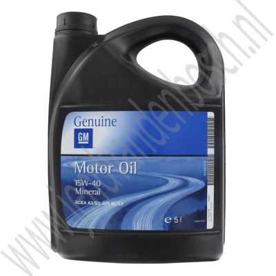 15W40 Motorolie Mineraal 5 Liter Origineel, ond.nr. 93165220