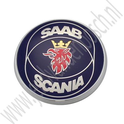 Achterklepembleem, Saab Scania, origineel, Saab 9-5 Sedan, bj 1998-2001, ond. nr. 4833638 Achterklepembleem, Saab Scania, origineel, Saab 9-5 Sedan, bj 1998-2001, ond. nr. 4833638