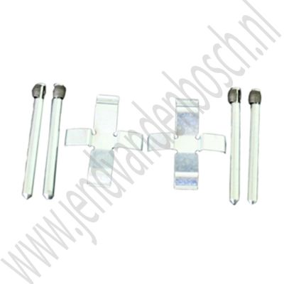 Achterremblokken pennen bevestigingsset Handrem op voorwiel Aftermarket Saab 90, 99, 900 Classic, ond.nr. 7874530
