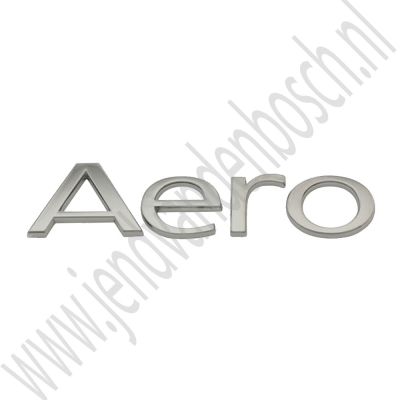 Aero embleem achterklep Origineel Saab 9-3v2 Sedan/Cabrio en Saab 9-5 Estate, ond.nr. 12796069, 12804322, 4833448