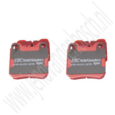 EBC Achterremblokkenset, Red Stuff sport, Saab 900NG, 9-3v1, 9-5, bj 1997-2002, org.nr. 4837241, 5057336, 4836987, 93169000, 32019598 EBC Achterremblokkenset, Red Stuff sport, Saab 900NG, 9-3v1, 9-5, bj 1997-2002, org.nr. 4837241, 5057336, 4836987, 93169000, 32019598