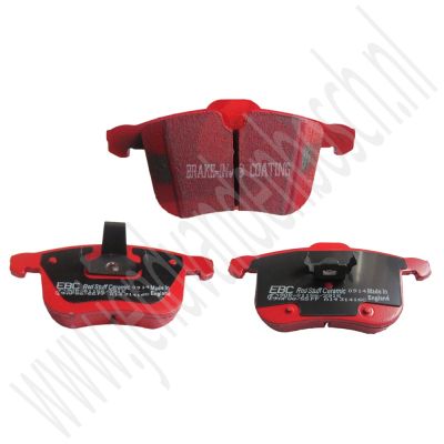 Voorremblokkenset 16+ inch 314mm EBC Redstuff Saab 9-3v2 2003-2012, ond.nr 12802167 93166941 93188113 93190340 32019595