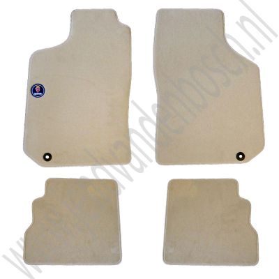 Mattenset met Saab logo Beige Saab 9-3v1 3-5 Deurs 1998-2002, ond.nr. 1720554