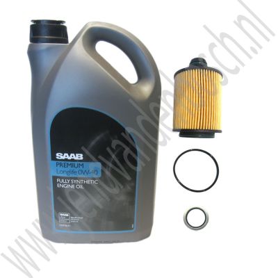 Oliewisselset Kleine Beurt Saab 9-3v2 TwinTurbo Diesel Z19DTR A19DTR 2008-2012, ond.nr. 93195862, 93183670, 93165386