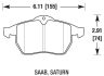 Performance remblokkenset Voorzijde Hawk Saab 9-3v1 900NG 9-5 ond.nr. 5124078 5064795 5055371 5532544 93192749