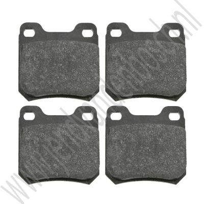 Remblokkenset achterzijde, Origineel, Saab 900NG, 9-3v1, 9-5, bj 1997-2002, ond.nr 4837241, 5057336, 4836987, 93169000, 32019598