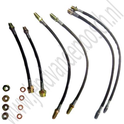 Remslangenset Upgrade Staalomvlochten Goodridge Saab 99, 90, 900 Classic 1976-1993 Ombouw naar Saab 9000 voorremklauwen Remslangenset Upgrade Staalomvlochten Goodridge Saab 99, 90, 900 Classic 1976-1993 Ombouw naar Saab 9000 voorremklauwen