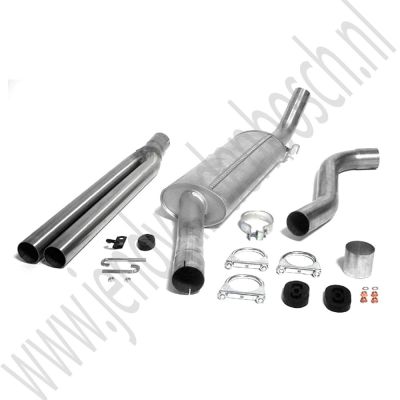 Simons dubbelloops sport uitlaatsysteem, Saab 900 Classic Turbo met katalysator, bj 1986-1993, ond.nr. 5466990, 9349192