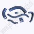 Slangenset koelsysteem Silicone V4 Saab 95 96 bouwjaren 1975-1980
