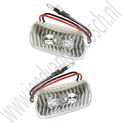 Zijknipperlichtset Wit LED Aftermarket Saab 900 classic, 900NG, 9000, 9-3v1, 9-5, ond.nr. 5142807, 5336250, 8692006 Zijknipperlichtset Wit LED Aftermarket Saab 900 classic, 900NG, 9000, 9-3v1, 9-5, ond.nr. 5142807, 5336250, 8692006